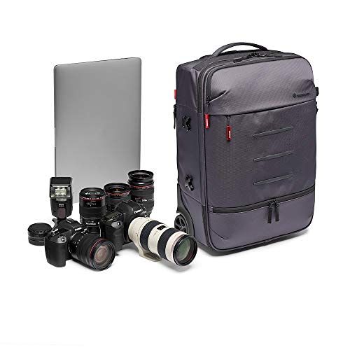  Visit the Manfrotto Store Manfrotto Manhattan Runner-50 Roller Bag for DSLR/CSC Camera, Gray