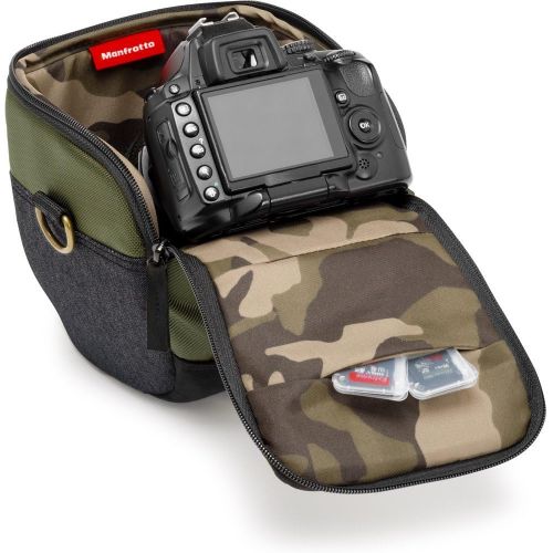  Visit the Manfrotto Store Manfrotto MB MS-H-IGR Holster for DSLR with Lens Attached (Green)