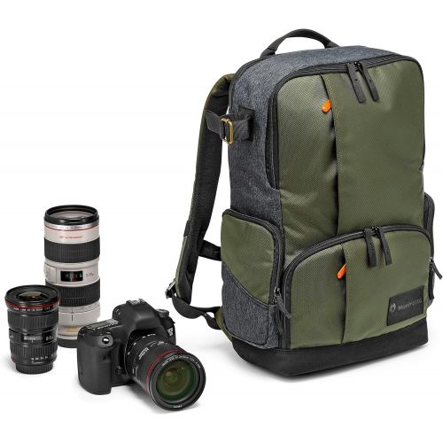  Visit the Manfrotto Store Manfrotto MB MS-BP-IGR Medium Backpack for DSLR Camera & Personal Gear (Green)