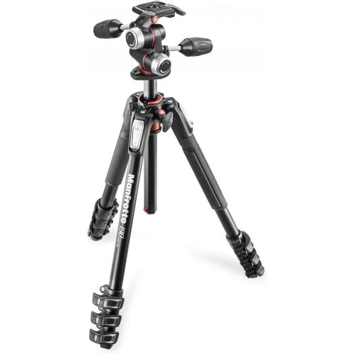  [아마존베스트]Manfrotto MK190XPRO4-3W Aluminum Tripod with 3-Way Pan/Tilt Head and Two ZAYKiR Quick Release Plates for The RC2 Rapid Connect Adapter