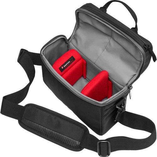  Manfrotto MB MA2-SB-M Advanced² Camera Shoulder Bag M, Medium, for Mirrorless with Standard Lenses, with Multiple Pockets, Tripod Attachment, Removable Shoulder Strap, Coated Fabri