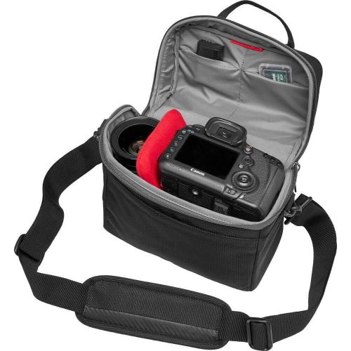  Manfrotto MB MA2-SB-M Advanced² Camera Shoulder Bag M, Medium, for Mirrorless with Standard Lenses, with Multiple Pockets, Tripod Attachment, Removable Shoulder Strap, Coated Fabri