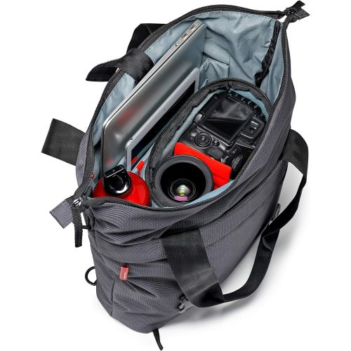  Manfrotto Manhattan Changer 20 Camera Bag, Multiuse, for Carrying Cameras and Accessories, Camera Bag Backpack Tote in Water-Repellent Material, with PC and Tablet Compartment, wit