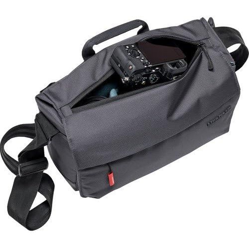  Manfrotto Manhattan Messenger Speedy 10 Camera Bag, Multiuse, for Carrying Camera and Accessories, in Water Repellent Material, Photography Bag with PC and Tablet Compartment, with