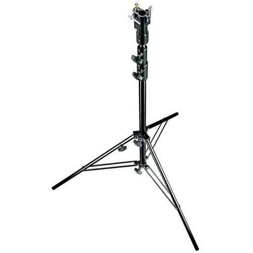  Manfrotto 007BSU 10.6- Feet Senior Stand with Leveling Leg (Black Chrome Plated Steel)