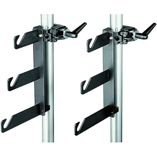  Manfrotto 044 BP Clamps-2 Holder Hooks 045 Mounted on 2 Superclamps 035