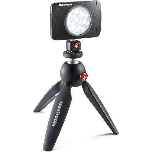  Manfrotto Lumimuse 8 On-Camera Led Light with Built-in Bluetooth Black, Compact (MLUMIMUSE8A-BT)