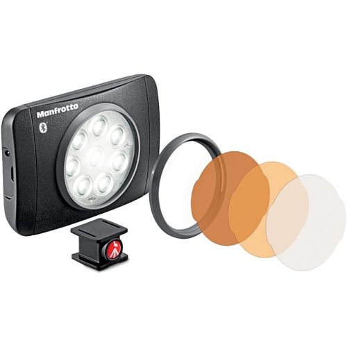  Manfrotto Lumimuse 8 On-Camera Led Light with Built-in Bluetooth Black, Compact (MLUMIMUSE8A-BT)