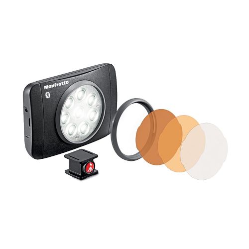  Manfrotto Lumimuse 8 On-Camera Led Light with Built-in Bluetooth Black, Compact (MLUMIMUSE8A-BT)