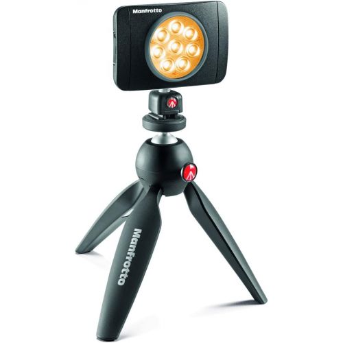  Manfrotto Lumimuse 8 On-Camera Led Light with Built-in Bluetooth Black, Compact (MLUMIMUSE8A-BT)