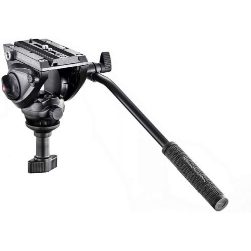  Manfrotto MVH500A Pro Fluid Head with 60mm Half Ball (Black)