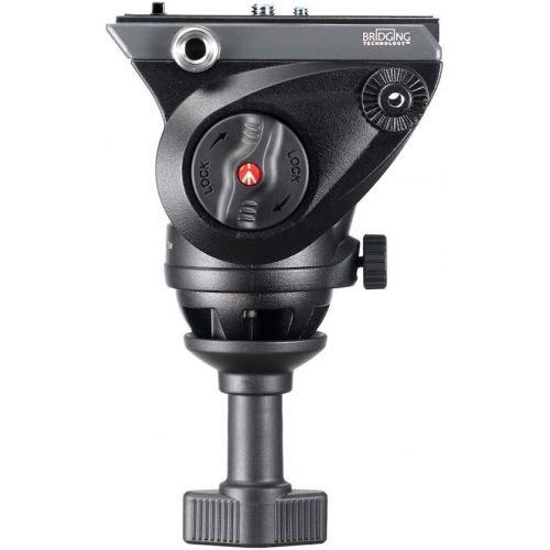  Manfrotto MVH500A Pro Fluid Head with 60mm Half Ball (Black)