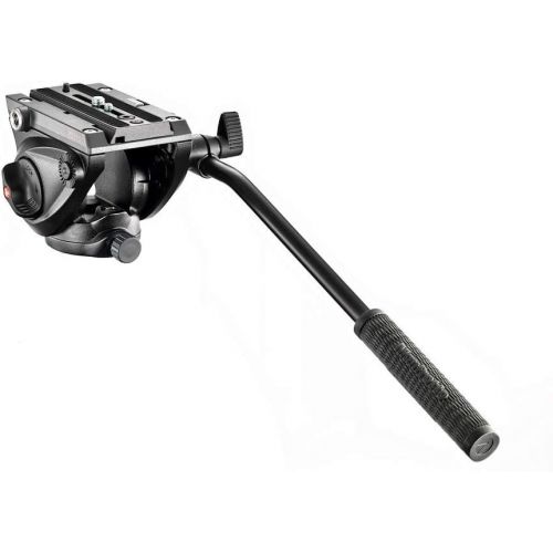  Manfrotto MVH500A Pro Fluid Head with 60mm Half Ball (Black)