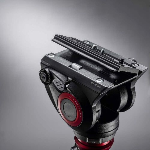  Manfrotto MVH500A Pro Fluid Head with 60mm Half Ball (Black)