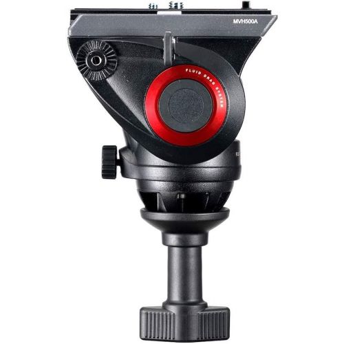  Manfrotto MVH500A Pro Fluid Head with 60mm Half Ball (Black)