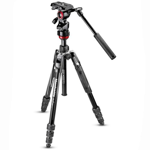  Manfrotto Travel Befree Live Aluminium Tripod Twist, Video Head, Black, Compact (MVKBFRT-LIVEUS)