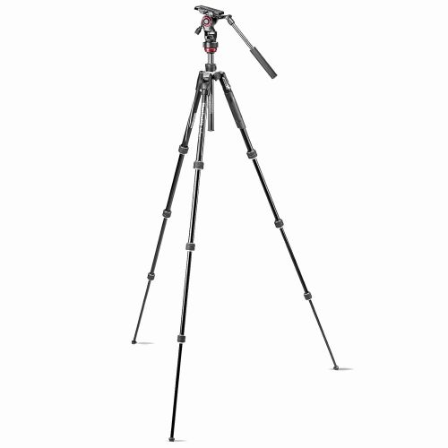  Manfrotto Travel Befree Live Aluminium Tripod Twist, Video Head, Black, Compact (MVKBFRT-LIVEUS)