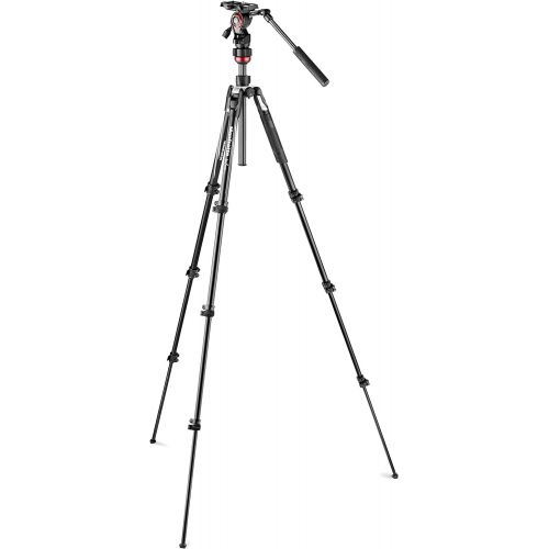  Manfrotto Travel Befree Live Aluminium Tripod Twist, Video Head, Black, Compact (MVKBFRT-LIVEUS)