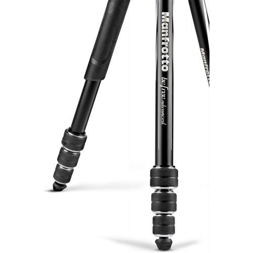  Manfrotto Travel Befree Live Aluminium Tripod Twist, Video Head, Black, Compact (MVKBFRT-LIVEUS)