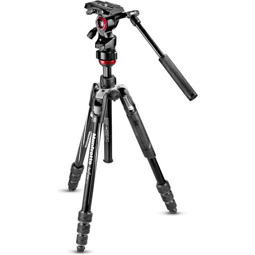  Manfrotto Travel Befree Live Aluminium Tripod Twist, Video Head, Black, Compact (MVKBFRT-LIVEUS)