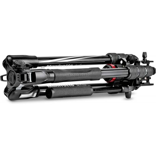  Manfrotto Travel Befree Live Aluminium Tripod Twist, Video Head, Black, Compact (MVKBFRT-LIVEUS)