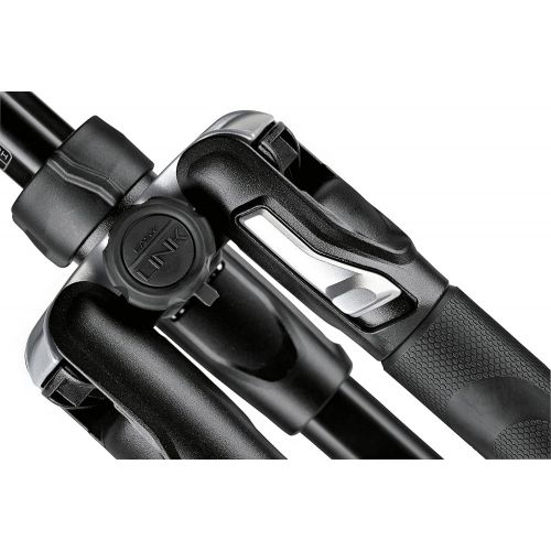  Manfrotto Travel Befree Live Aluminium Tripod Twist, Video Head, Black, Compact (MVKBFRT-LIVEUS)