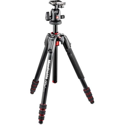  Manfrotto 190go! V1.0 Aluminum 4-Section Tripod with Ball Head (MK190GOA4B-BHUS)