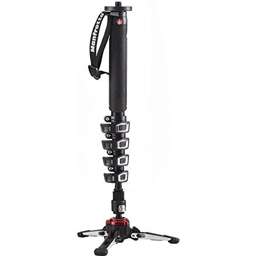  Manfrotto Xpro 5 Section Aluminum Video Monopod, Black (MVMXPROA5US)