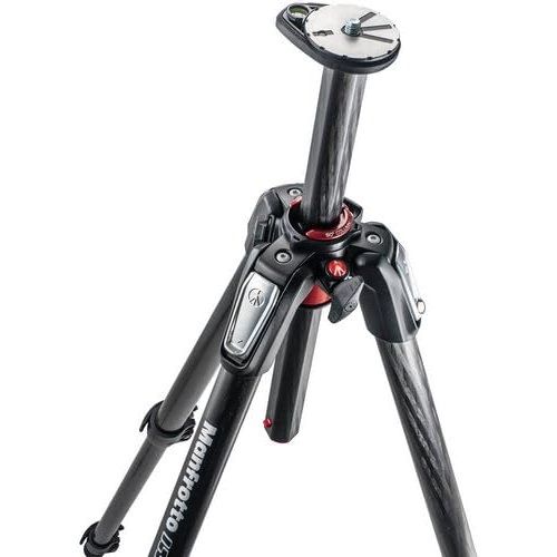  Manfrotto MT055CXPRO3 055 Carbon Fiber 3-Section Tripod with Horizontal Column (Black) Includes A Bonus ZAYKiR Tripod Strap Non-Slip With Two Quick-Release Loops (Black)