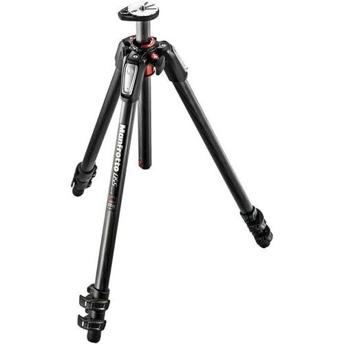  Manfrotto MT055CXPRO3 055 Carbon Fiber 3-Section Tripod with Horizontal Column (Black) Includes A Bonus ZAYKiR Tripod Strap Non-Slip With Two Quick-Release Loops (Black)