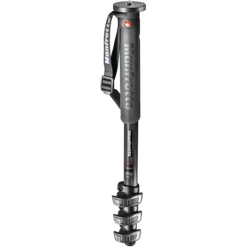  Manfrotto Xpro Monopod Plus Aluminum 4 Section, Black (MPMXPROA4US)