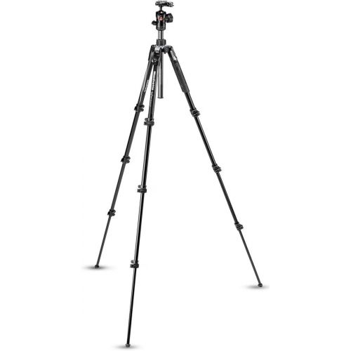  Manfrotto Befree Advanced Travel Al Tripod with Ball Head (Lever Locks, Black)