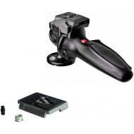 Manfrotto 327RC2 Light Grip Joystick Tripod Ball Head wManfrotto 200PL Quick Release Plate