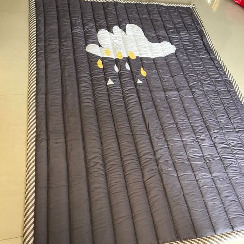  Mangadua Large Thicken Cotton Baby Playmat Educational Crawling Mat Nursery Rug Activity Gym (Clouds)