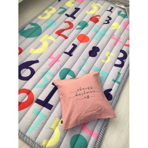  Mangadua Large Thicken Cotton Baby Playmat Educational Crawling Mat Nursery Rug Activity Gym (Clouds)