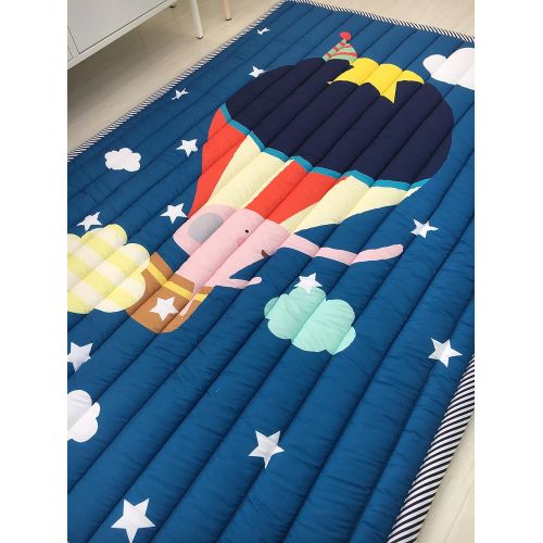  Mangadua Large Thicken Cotton Baby Playmat Educational Crawling Mat Nursery Rug Activity Gym (Clouds)