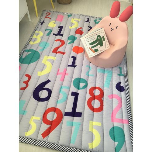  Mangadua Large Thicken Cotton Baby Playmat Educational Crawling Mat Nursery Rug Activity Gym (Clouds)