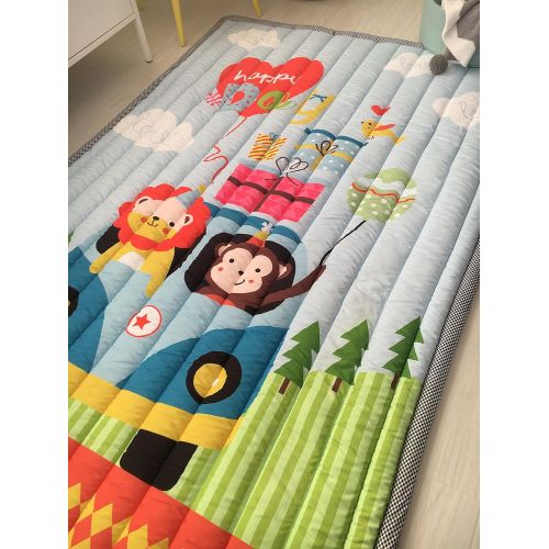  Mangadua Large Thicken Cotton Baby Playmat Educational Crawling Mat Nursery Rug Activity Gym (Clouds)