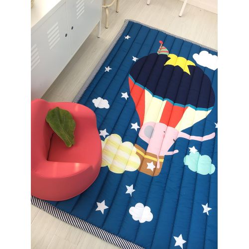  Mangadua Large Thicken Cotton Baby Playmat Educational Crawling Mat Nursery Rug Activity Gym (Clouds)