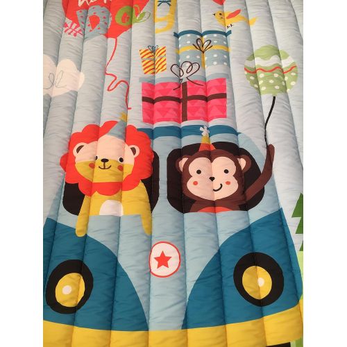  Mangadua Large Thicken Cotton Baby Playmat Educational Crawling Mat Nursery Rug Activity Gym (Clouds)