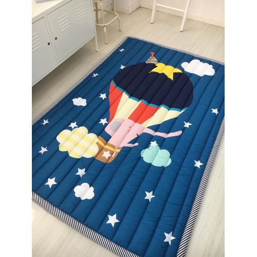  Mangadua Large Thicken Cotton Baby Playmat Educational Crawling Mat Nursery Rug Activity Gym (Clouds)