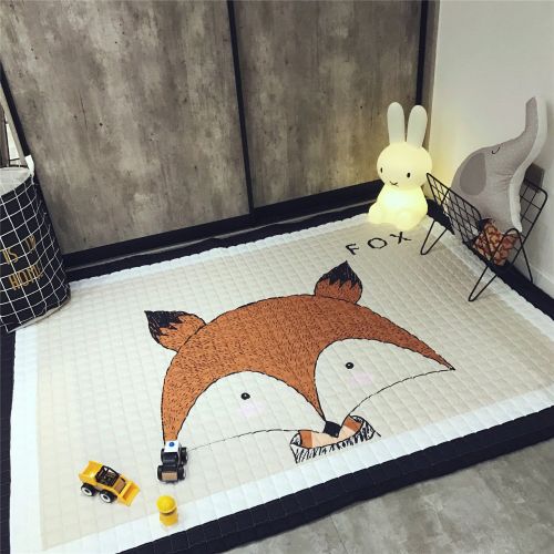  Mangadua Large Thicken Cotton Baby Playmat Educational Crawling Mat Nursery Rug Activity Gym (Elephant)