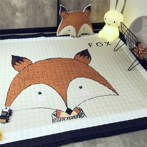  Mangadua Large Thicken Cotton Baby Playmat Educational Crawling Mat Nursery Rug Activity Gym (Elephant)