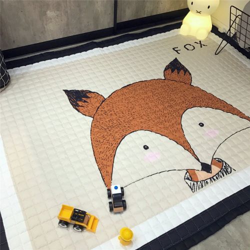  Mangadua Large Thicken Cotton Baby Playmat Educational Crawling Mat Nursery Rug Activity Gym (Elephant)