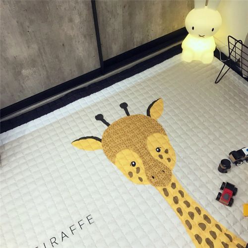  Mangadua Large Thicken Cotton Baby Playmat Educational Crawling Mat Nursery Rug Activity Gym (Elephant)