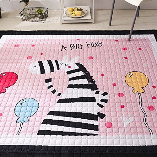  Mangadua Large Thicken Cotton Baby Playmat Educational Crawling Mat Nursery Rug Activity Gym (Lion)