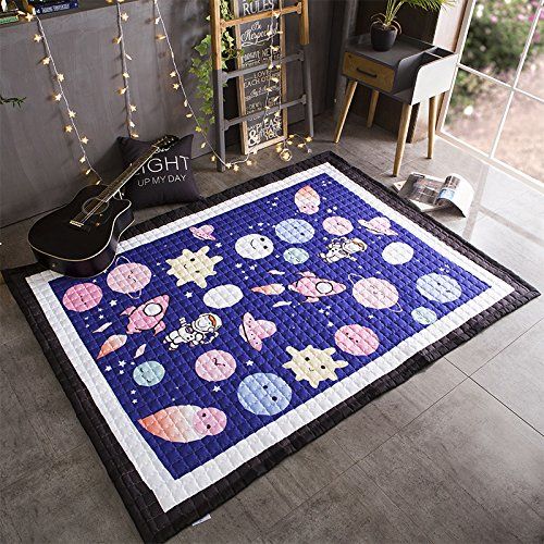  Mangadua Large Thicken Cotton Baby Playmat Educational Crawling Mat Nursery Rug Activity Gym (Lion)