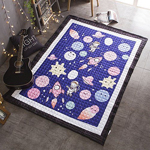  Mangadua Large Thicken Cotton Baby Playmat Educational Crawling Mat Nursery Rug Activity Gym (Lion)