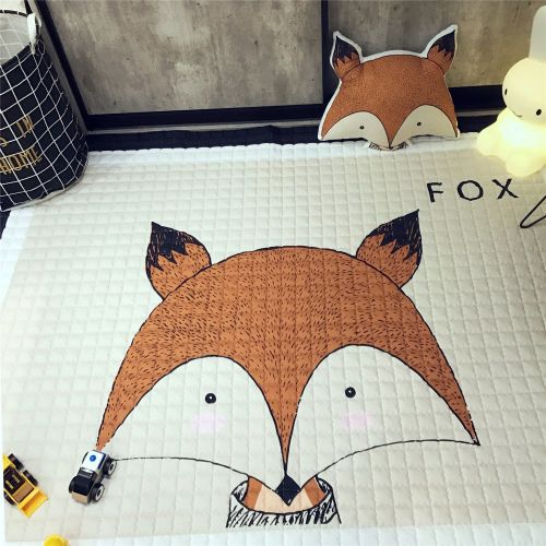  Mangadua Large Thicken Cotton Baby Playmat Educational Crawling Mat Nursery Rug Activity Gym (Rabbit)