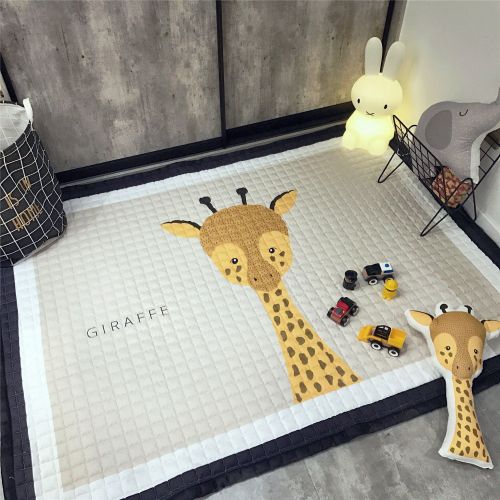  Mangadua Large Thicken Cotton Baby Playmat Educational Crawling Mat Nursery Rug Activity Gym (Rabbit)